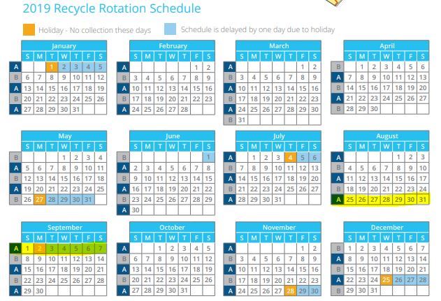 Recycling Calendar 2019