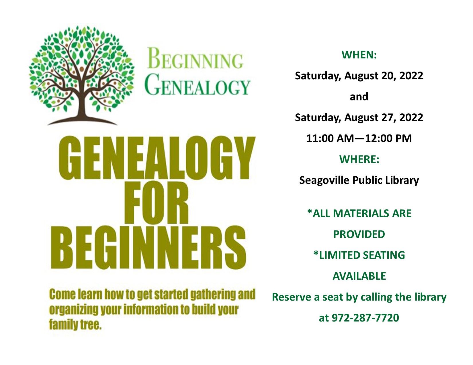 Geneology Flyer