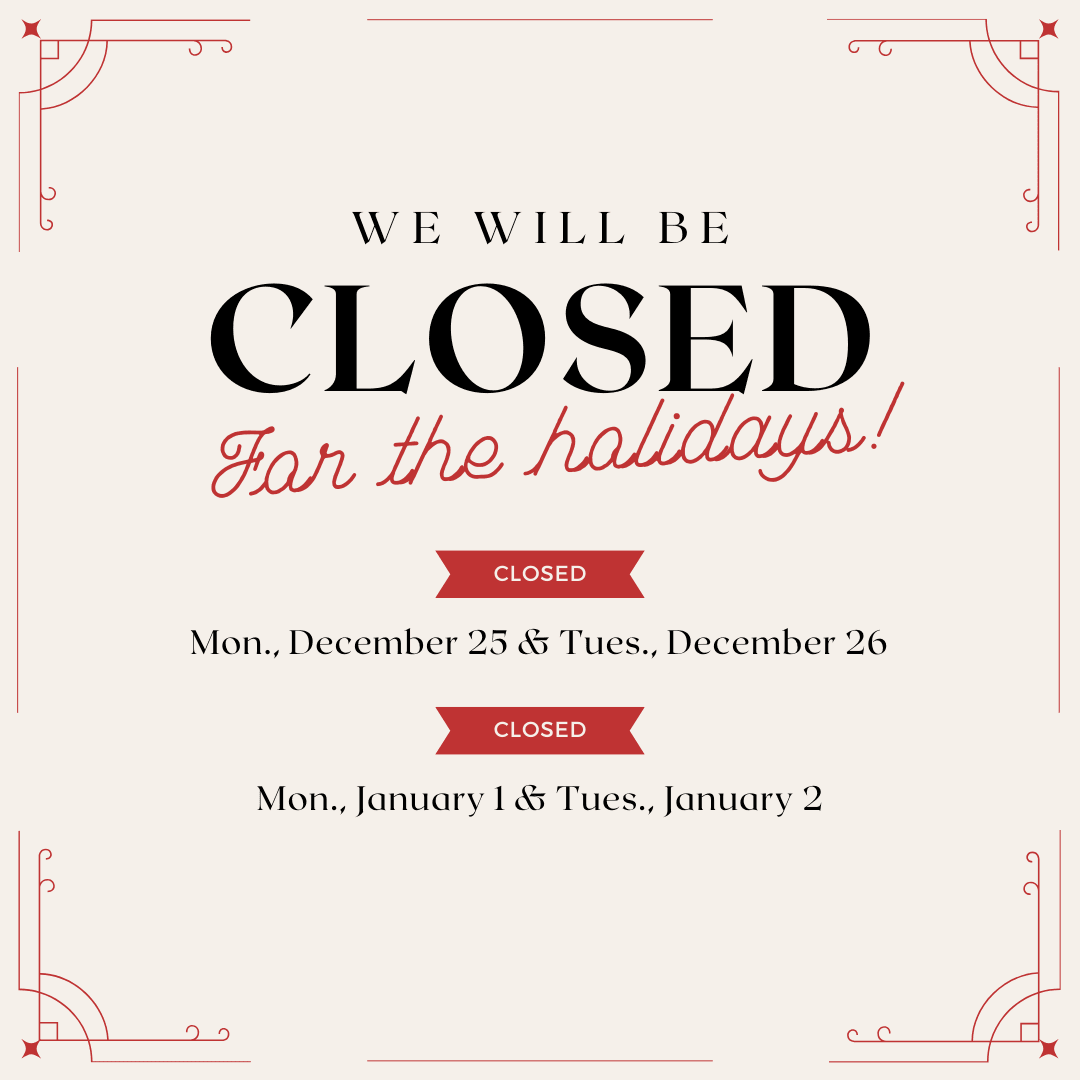 Christmas Closing